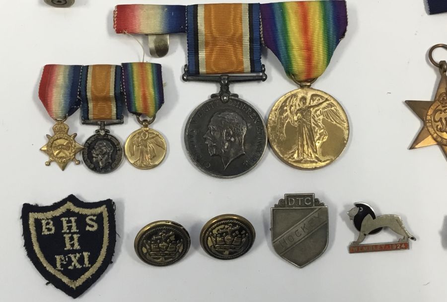 A selection of WW1 and WW2 medals, badges, photographs and other items. To include: a BWM and - Image 2 of 6