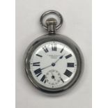 A WWI / WW2 military issue A.W.W Co Waltham mass USA open faced pocket watch, comprising a signed