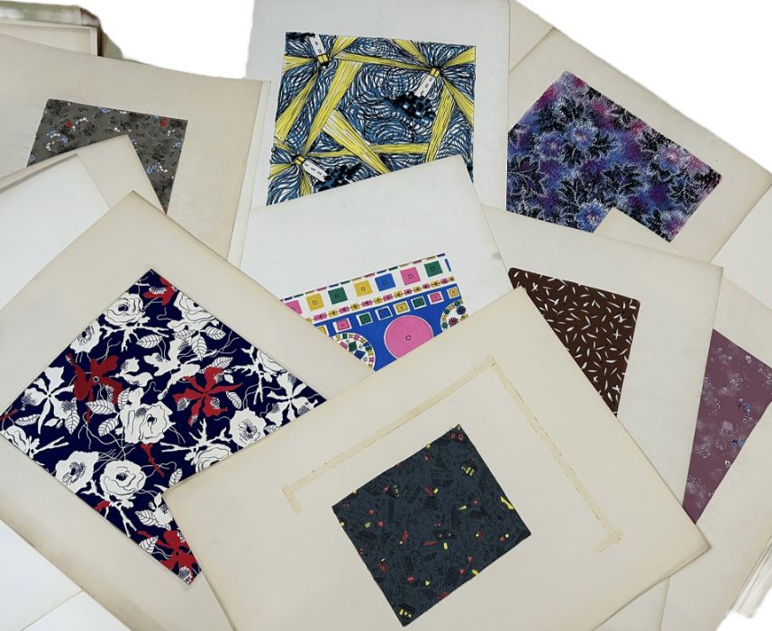 A large artist's portfolio labelled "old Champflory designs" holding over 100 original designs for - Image 7 of 8