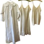 Vintage lingerie to include a deadstock cotton cami by Tenbralair, a Terylene slip and two similar