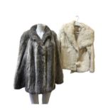 Four vintage fur jackets to include a white coney c1950s, a grey coney, a chestnut coney and a 1930s
