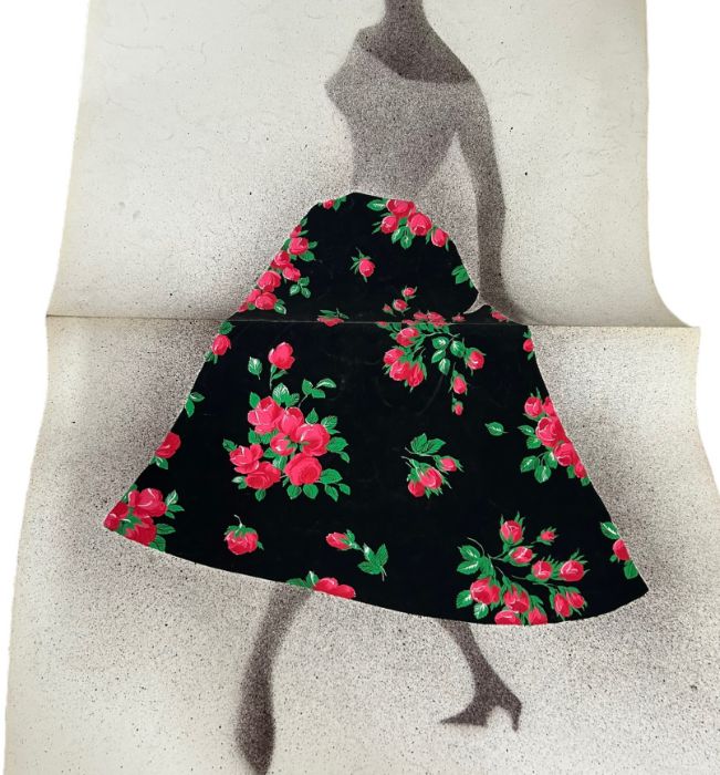 A folder of skirt fabric designs from 1956 including novelty prints, florals and abstract designs. - Image 4 of 7