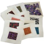 A group of artwork for original mid-century fabrics by P Dubois (30) along with sample rolls of rose