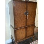 Fine walnut veneer 1958 Boudoir cabinet ( Likely Heals) owned from New by the vendors Mother. A