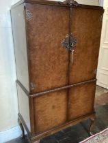 Fine walnut veneer 1958 Boudoir cabinet ( Likely Heals) owned from New by the vendors Mother. A