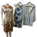 Mostly 1960s fashions to include an interesting woollen shift dress by Heals, a Horrockses bark