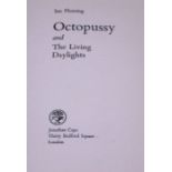 Fleming, Ian. Octopussy & The Living Daylights, first edition, London: Jonathan Cape, 1966.