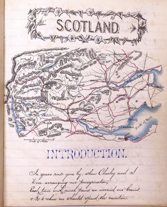 Freeman, John George. Holiday Rambles: Scotland, 1876, South Wales, 1877. Manuscript travel journal, - Image 3 of 20