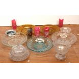 A large collection of commemorative glass wares to include; glasses, bowls, dishes, plates, dish