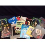 A collection of theatre programmes along with snooker, cricket and football (Q)