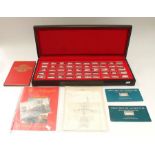 A John Pinches Great British Locomotives silver proof ingot set, limited edition with certificate of