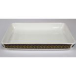 A Royal Doulton 'Concorde Droop Nose' patterned gilt designed British Airways dish/tray, marked UCCH
