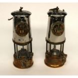 Two miners lamps, both Eccles related in one type GR65 other type 6