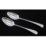 Two early 18th Century Channel Islands (Jersey) silver spoons to include: 1. Old English Pattern