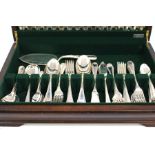 A George Butler & Co 8 piece canteen of cutlery to include 4 serving, 8 dessert, 8 tea, 8 coffee and