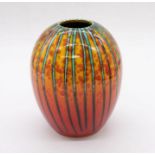 Anita Harris - An art pottery hand painted Stripe patterned vase, marked to underneath, approx. 14cm