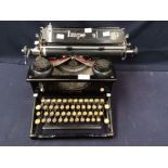 Imperial early 20th Century black metal typewriter