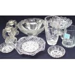 A collection of mixed 20th Century glass wares, mostly bowls