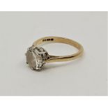 A 9ct. gold and paste set ring, size UK M. (gross weight 2.5g)