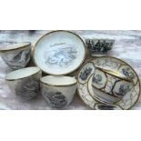 A collection of 18th cent English pottery Condition good some staining