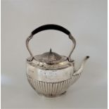 A Victorian silver kettle, by William Hutton & Sons, London 1890, of oval semi-fluted form, (gross