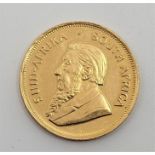 A South Africa 1972 Krugerrand gold coin.