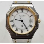 A Mappin & Webb Ltd stainless steel gentleman's quartz bracelet watch, having signed circular