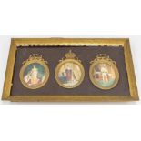 ***WITHDRAWIN FROM SALE ****** A group of three early 20th Century French miniatures depicting