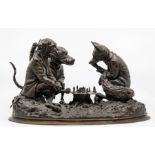 Julian Jeffrey (b.1973) A Cunning Move bronze, signed to reverse, 17" long Note: Artist's Resale