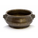 A Chinese bronze censer, six character mark of the Xuande Dynasty (1426-1435), possibly of the