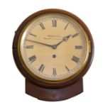 Wakefield, South Grosvenor Square Small fusée dial clock with a 8" dial, cast brass bezel,