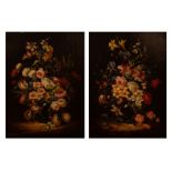 In the manner of Jan Brueghel the Younger (1601-1678) Still life with abundant vase of flowers, a