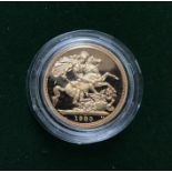 Royal Mint 1980 Proof Sovereign in Original Case with Certificate of Authenticity