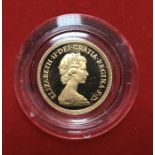 Royal Mint 1980 Proof Half Sovereign in Original Case with Certificate of Authenticity