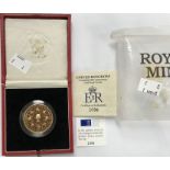 Royal Mint 1993 Gold Proof 40th Anniversary of Elizabeth II Coronation 22ct gold coin weight