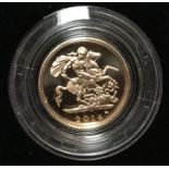 Royal Mint Brilliant Uncirculated Half Sovereign in Original Case with Certificate of Authenticity.