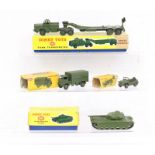 Dinky: A collection of four boxed Dinky assorted military vehicles to comprise: Tank Transporter