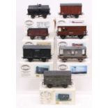 Parkside Dundas: A collection of seven boxed Parkside Dundas, O Gauge, made Wagon Kits. Kits do