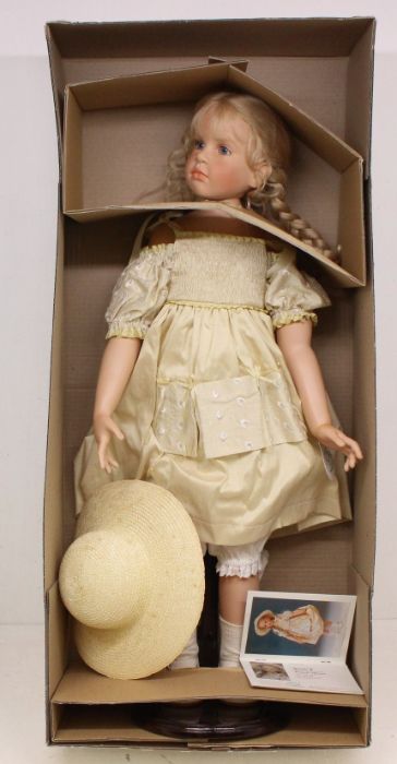 Hildegard Gunzel: A boxed Waltershauser Puppenmanufaktur doll, Binella II, by Hildegard Gunzel,