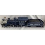 G Gauge: A 45mm G gauge locomotive and tender. B & O Royal Blue Line Locomotive along with New