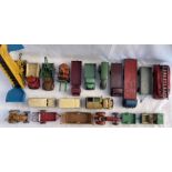 Dinky: A good collection of playworn Dinky commercial vehicles to comprise: Bedford Tippers, Field