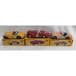 Dinky: A collection of three boxed Dinky Toys vehicles, to comprise: Sunbeam Alpine, 107, in good