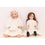 Dolls: A pair of bisque head dolls to comprise: Société Française de Fabrication de Bébé & Jouets (