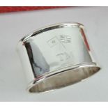 Set of 12 Hong Kong white metal napkin rings each marked 925 Sterling. 500 grams