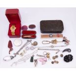 A collection of antique, vintage and contemporary costume jewellery to include a pair of Royal