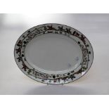 A crown Staffordshire hunting meat platter, 44.5cm