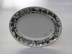 A crown Staffordshire hunting meat platter, 44.5cm