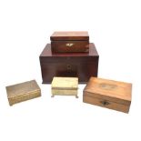 A collection of 19th and 20th century trinket boxes