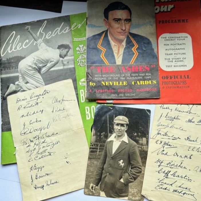 A large colletction of Cricket interest items signatures books and similar