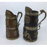 Two Sino-Tibetan jugs. H:22cm (2)